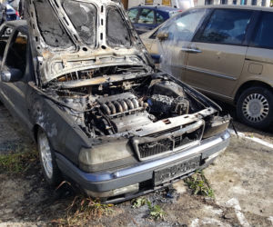 Pożar parkingu.
