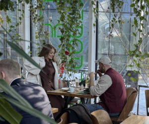 Edyta Folwarska i Maciej Pela w restauracji