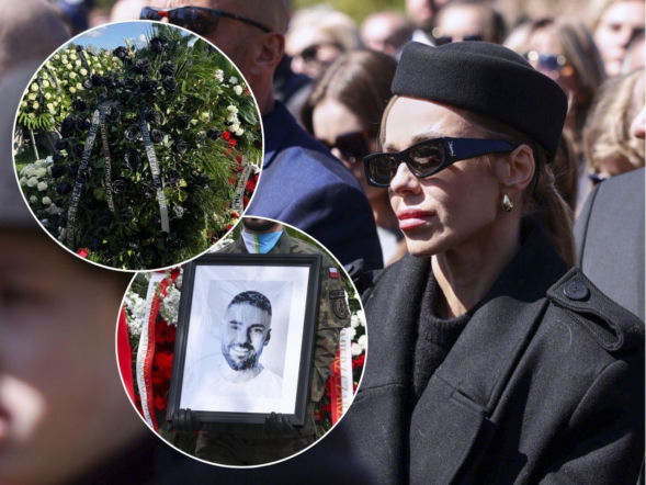 Doda pożegnała Łukasza Litewkę wieńcem z czarnych róż. Wymowne słowa na szarfie!