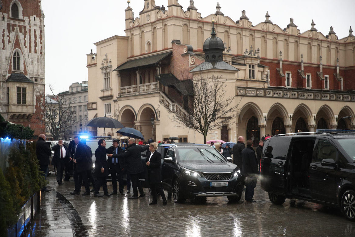 Macron w Krakowie