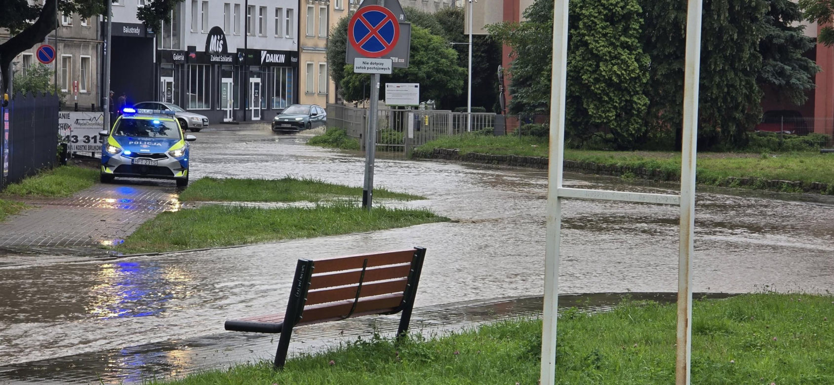 Ulewa w Elblągu