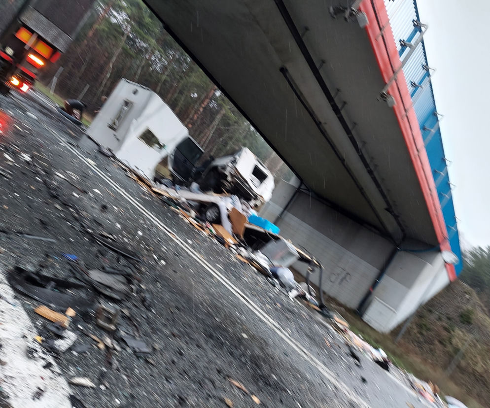 Wypadek na S1 koło Będzina