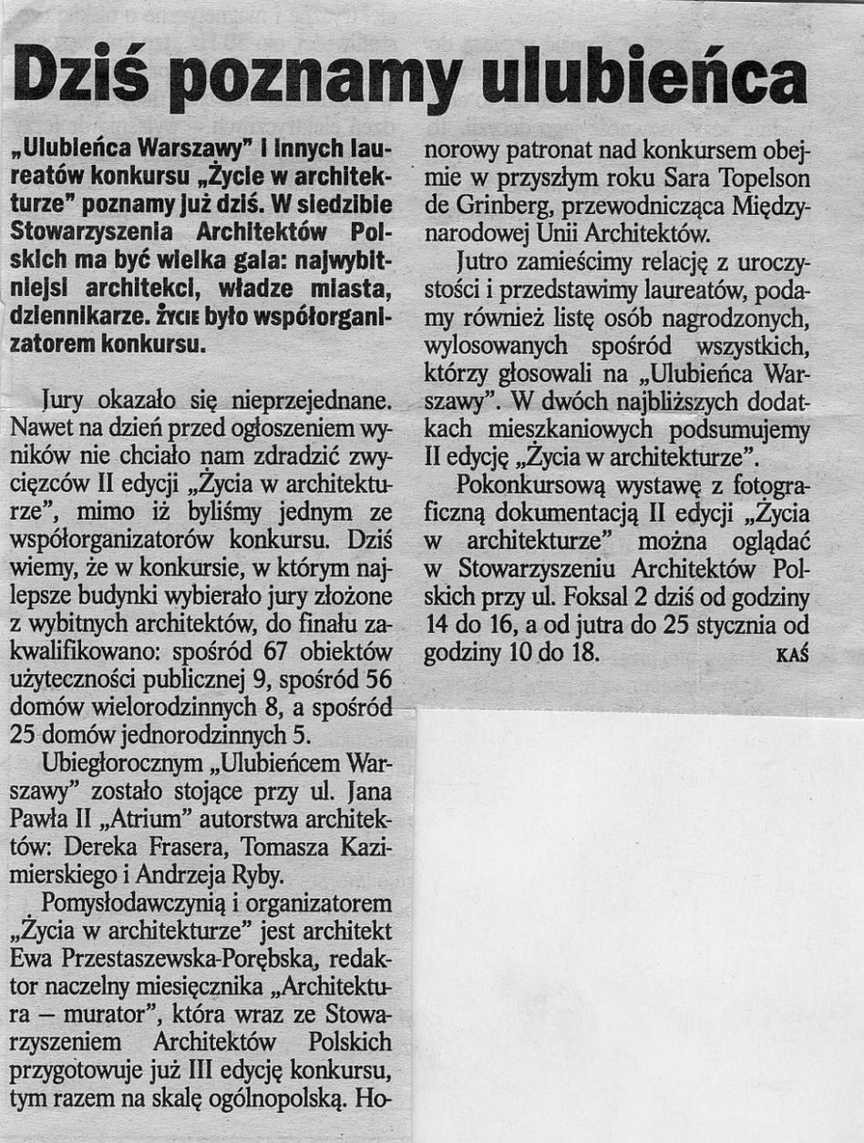 „Życie” nr 13, 16.01.1998