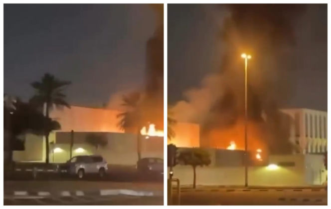 Atak dronów w Dubaju. Pożar w pobliżu konsulatu USA. "Nie ma ofiar"