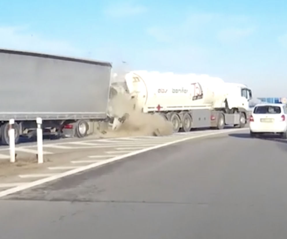 Wypadek ciężarówek na czeskiej autostradzie