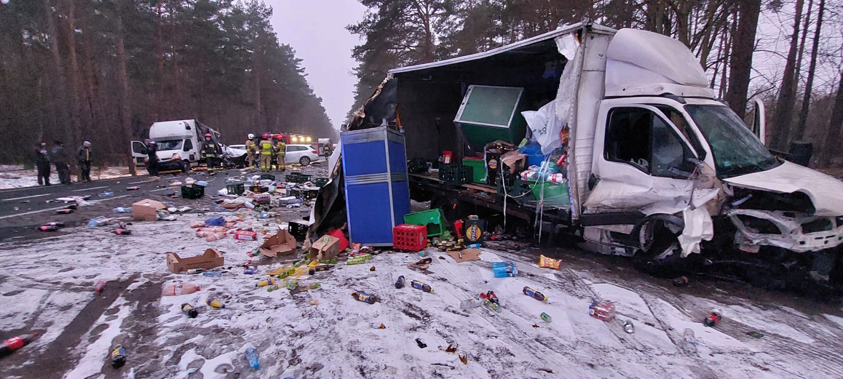 Karambol na DK 10! Trasa Bydgoszcz - Toruń jest całkowicie zablokowana [ZDJĘCIA] 