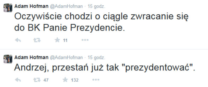 Adam Hofman Twitter