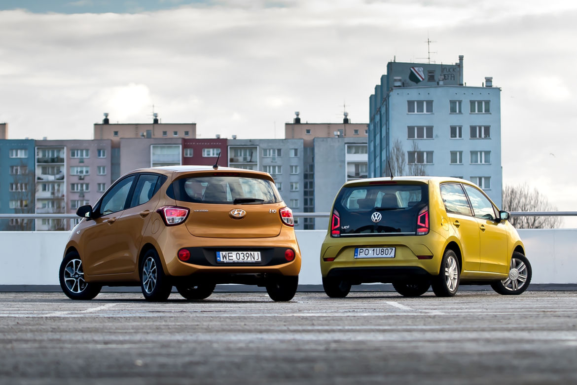 Hyundai i10 1.2 MPI MT 87 KM Style vs. Volkswagen up! 1.0 MPI 75 KM high up!