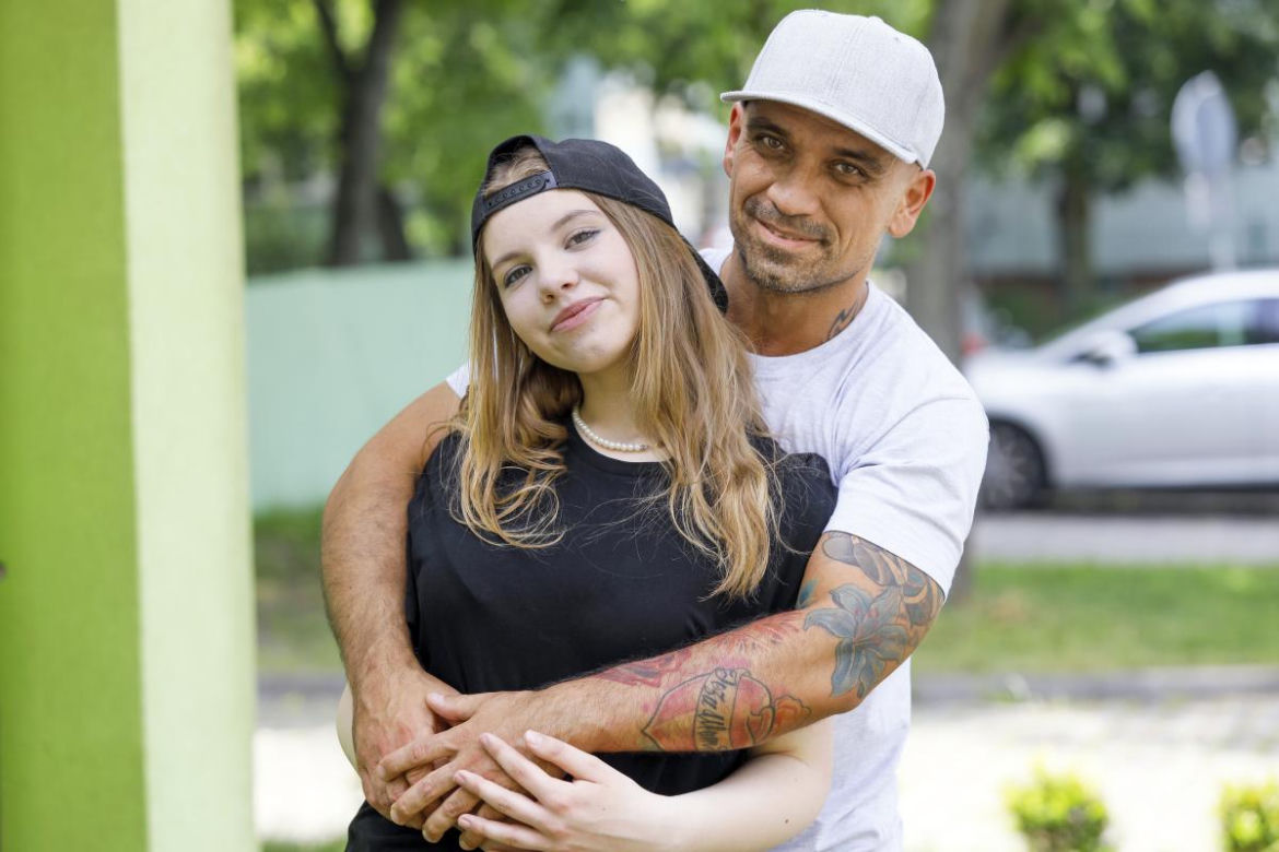 Aleks Mackiewicz z córką