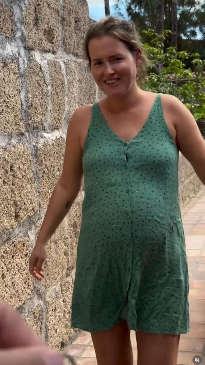 Olga Frycz z rodziną na wakacjach