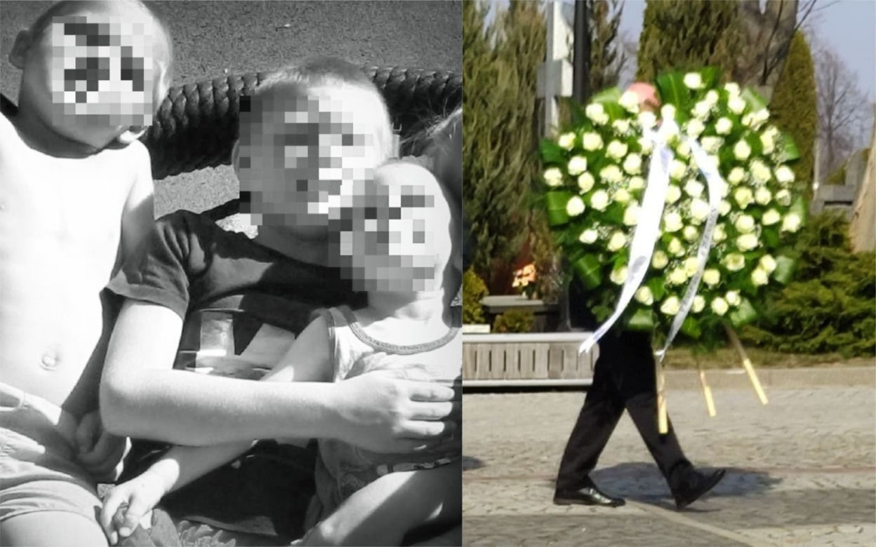 Pogrzeb zamordowanych chłopców w Płocku. Matka rozpacza nad urnami synków 