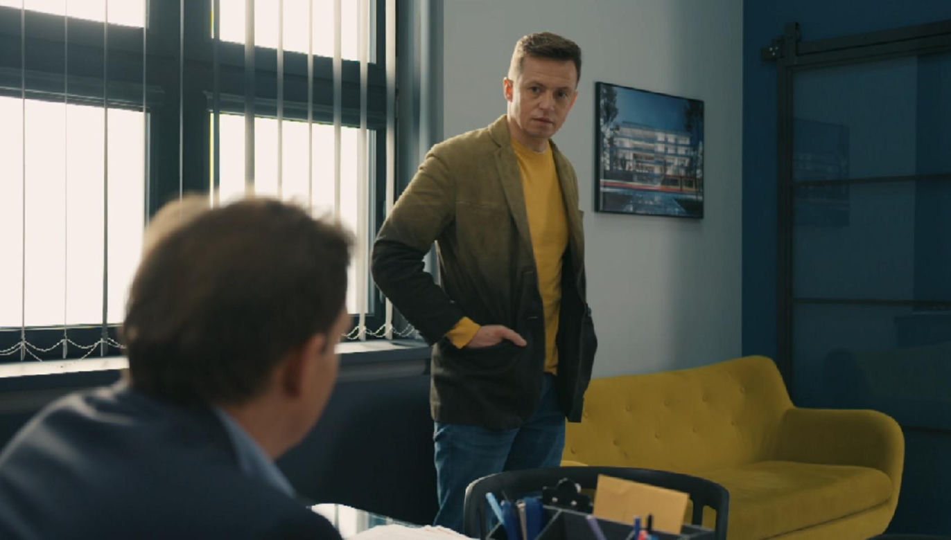 Barwy szczęścia, odcinek 3160. Łukasz (Michał Rolnicki), Błażej (Piotr Ligienza)