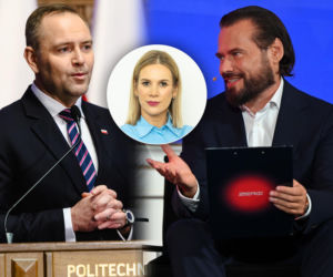 Pilny telefon od żony Nawrockiego. Prowadzący przerwał program na żywo