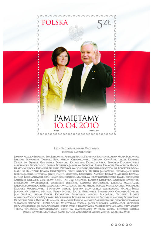 Para Prezydencka na znaczku. Poczta Polska upamiętnia ofiary katastrofy w Smoleńsku