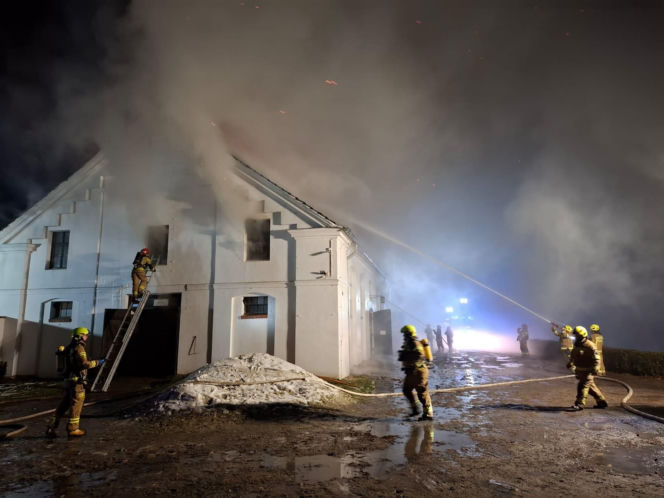 Pożar stadniny w Mosznie