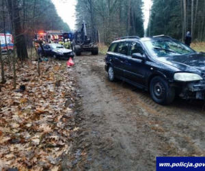 Wypadek na trasie Drygały - Bemowo Piskie. Cztery osoby ranne! Jedną zabrał śmigłowiec [FOTO]