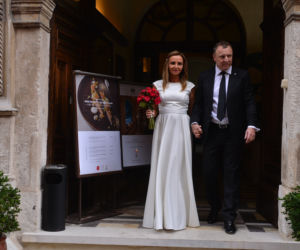 Joanna i Jacek Kurscy w drodze na ślub