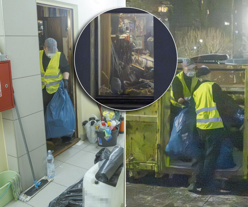 Udało się wejść do zaśmieconego mieszkania na Gocławiu. Wielkie sprzątanie