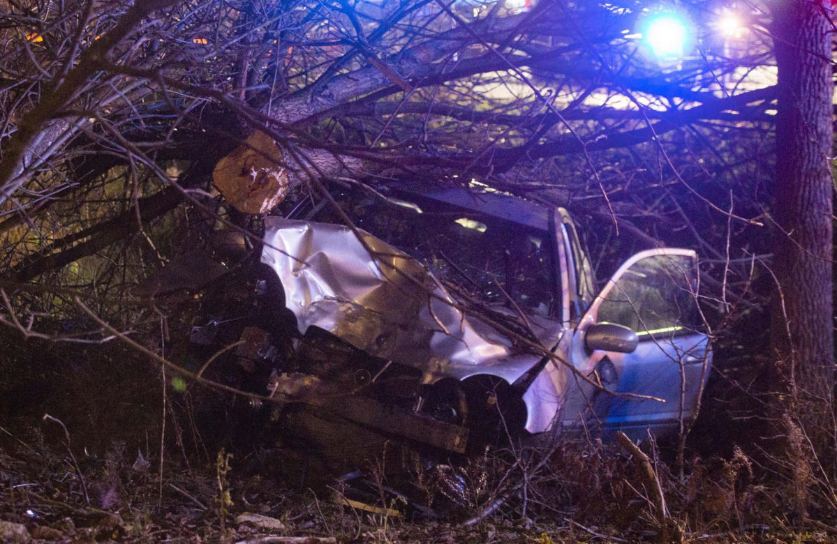 Z wściekłości rozbił swojego mercedesa o drzewo. Potem bawił się telefonem