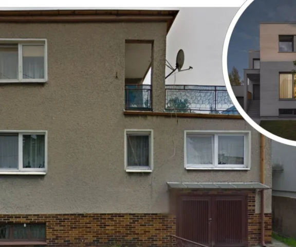 To naprawdę była kostka z lat 80. I naprawdę efekt robi tu jeden zabieg, zastosowany na elewacji - dziś jest płótnem, na którym obrazy maluje światło