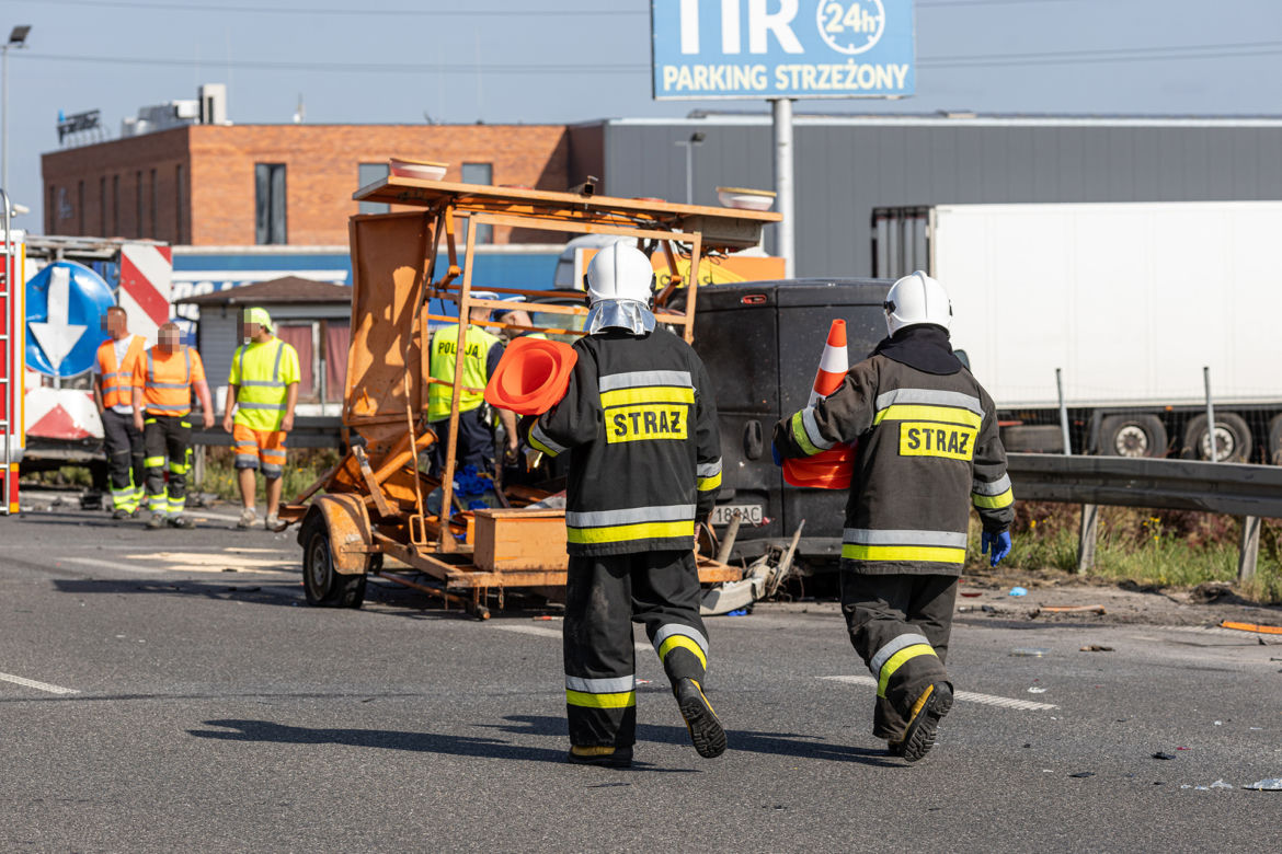 Śmiertelny wypadek na drodze ekspresowej S11 w okolicach Kórnika