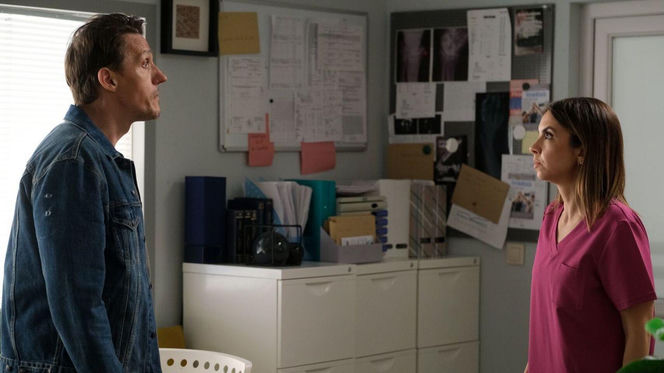 M jak miłość odc. 1891. Aneta (Ilona Janyst), ojczym Franka (Marcin Sitek)