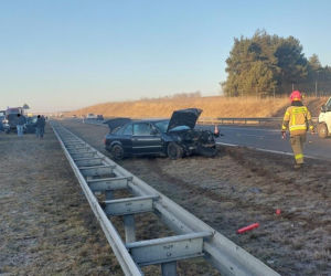 Dwa poranne zdarzenia drogowe w jednym miejscu o tym samym czasie - Jedna osoba została do szpitala