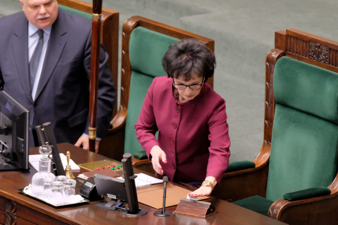 Pani marszałek Elżbieta Witek w sejmie