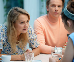 Przyjaciółki 18 odc. 210. Inga (Małgorzata Socha), Andrzej (Adam Adamonis), Hania (Alicja Wieniawa-Narkiewicz)