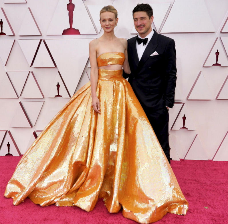 Carey Mulligan na rozdaniu Oscarów w 2021 roku