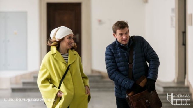 Barwy szczęścia odc. 1304. Agnieszka Walczak (Anna Dereszowska), Łukasz Sadowski (Michał Rolnicki)