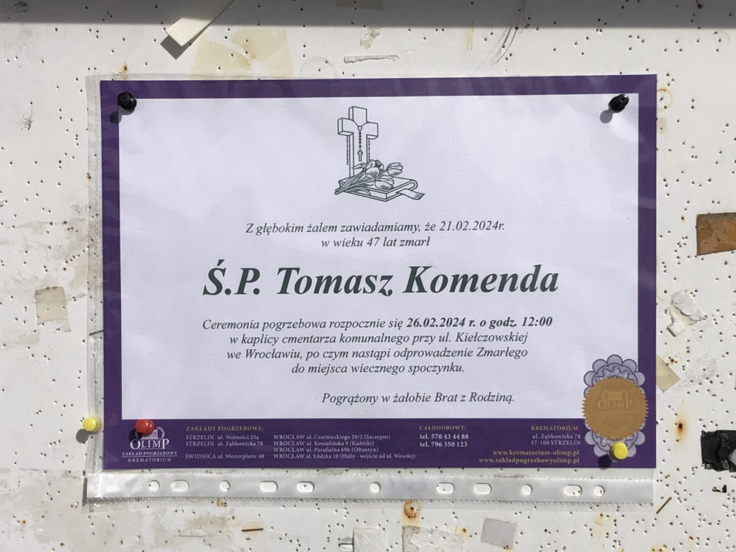 Grób Tomasza Komendy