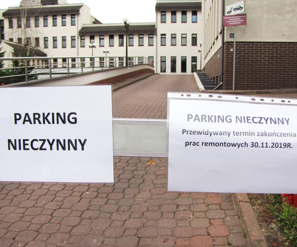 Parking przy ZUS w Rzeszowie nieczynny