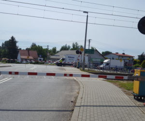 Akcja Bezpieczny piątek na przejeździe kolejowym w Sterkowcu