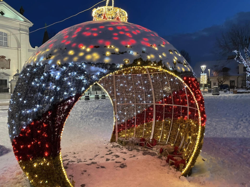 Świąteczne iluminacje w Węgrowie
