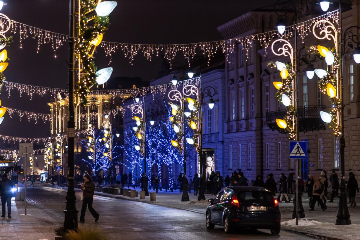 Iluminacja świąteczna 2023 w Warszawie - zdjęcia
