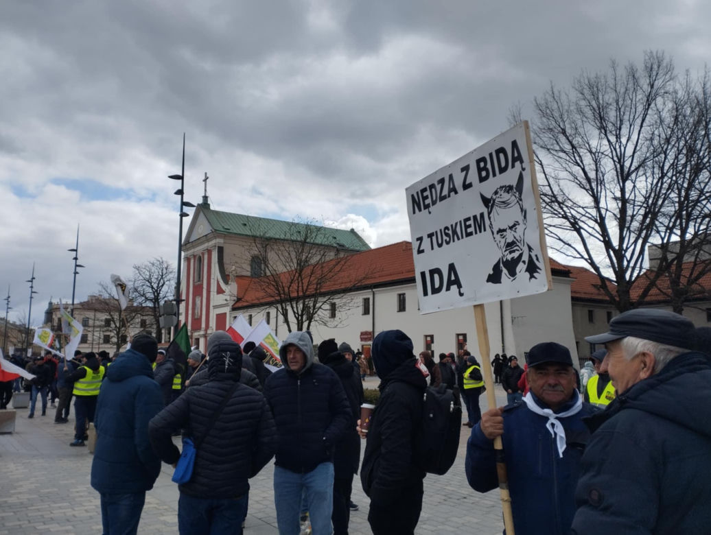 Protest górników w Lublinie