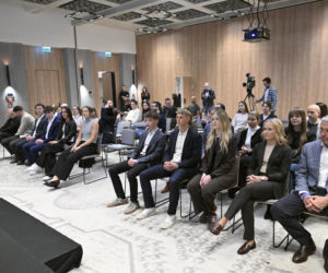 Iga Świątek i Daria Abramowicz na konferencji