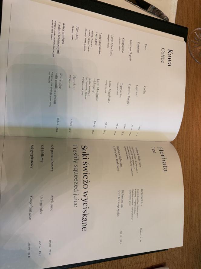 Ceny w restauracji w Hotelu Gołębiewski Pobierowo