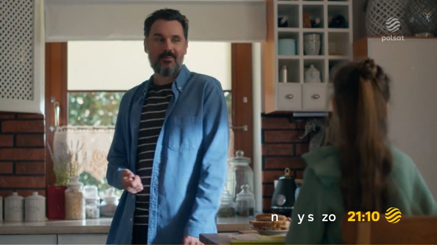 Przyjaciółki 21 sezon odc. 248. Łukasz (Piotr Jankowski), Marysia (Zofia Cybul)