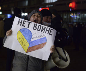 Antywojenne protesty w Rosji