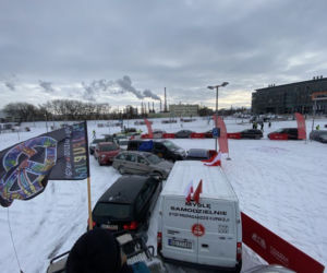 Wielka ściskawa samochodowa w Gdańsku w ramach Finału WOŚP 31.01.2021 r.