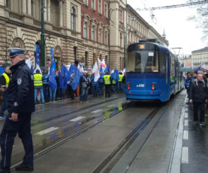 Wielki protest hutników w Krakowie