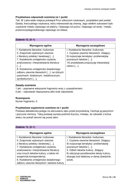Matura próbna polski odpowiedzi CKE