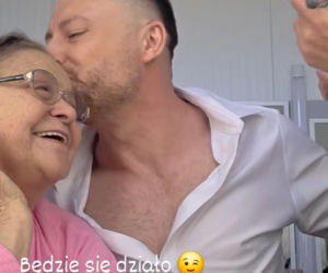 Barwy szczęścia nowy sezon na planie. Maciej Wilk (Adam Szczyszczaj), Lucyna (Grażyna Zielinska)