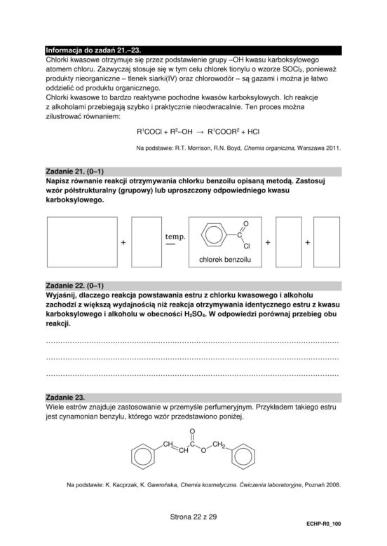 Matura 2024: chemia rozszerzona – ARKUSZ FORMUŁA 2015
