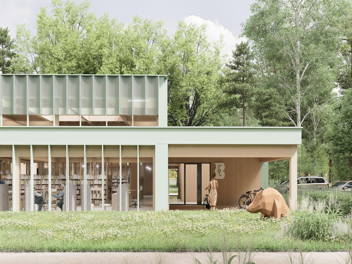 Koncepcja xystudio - biblioteka w Wesołej w Warszawie