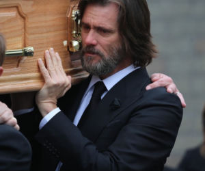 Jim Carrey na pogrzebie byłej partnerki