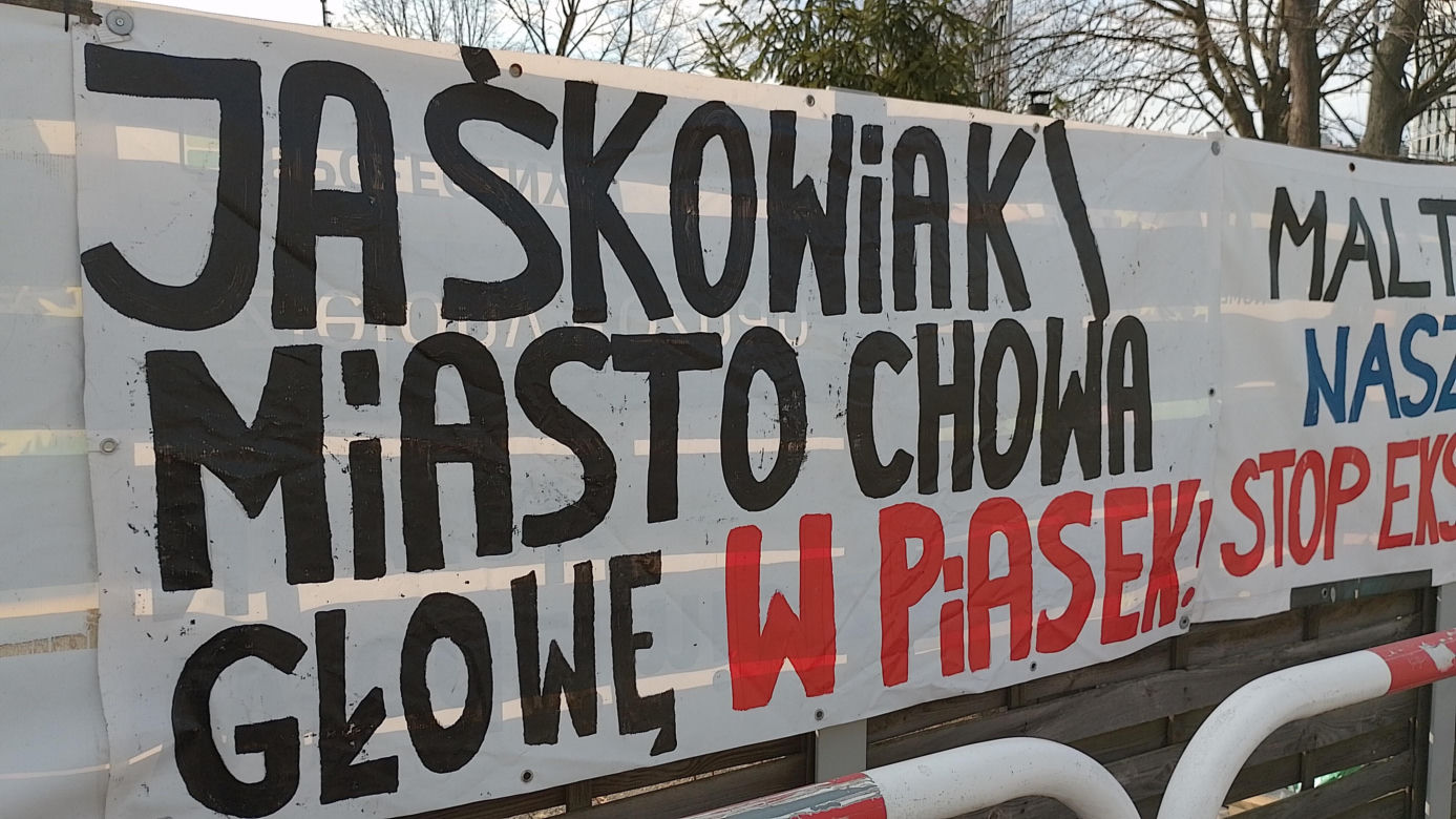 Protest mieszkańców Osiedla Maltańskiego w Poznaniu trwa