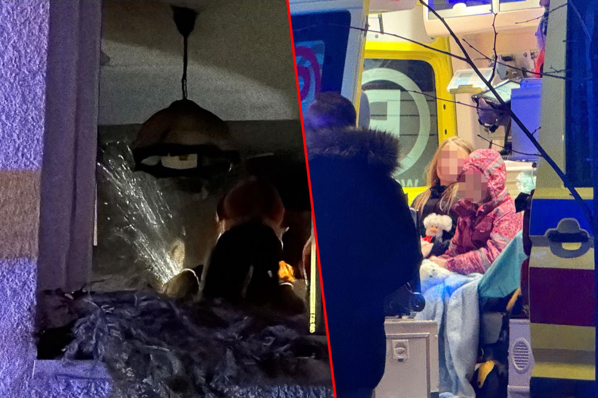 Chwile grozy na Pradze-Północ. Ojciec i dzieci trafiły do szpitala. W ich mieszkaniu wybuchł gigantyczny pożar